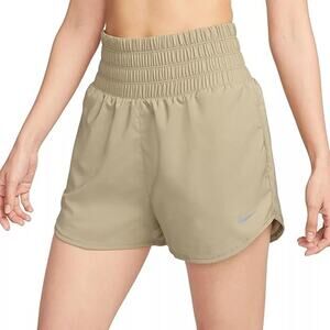 New Nike Womens Small Loose Fit Training Shorts Tan High Waist DX6642-019